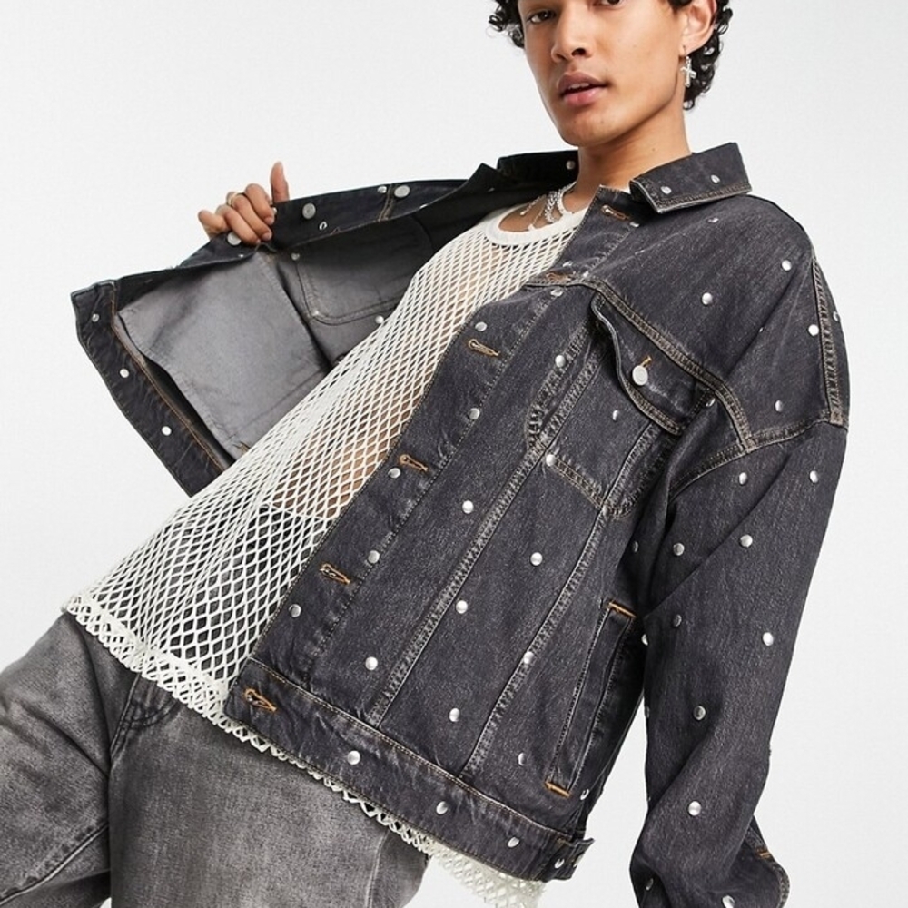 ASOS Studded Denim Jacket - Picture 5 of 5